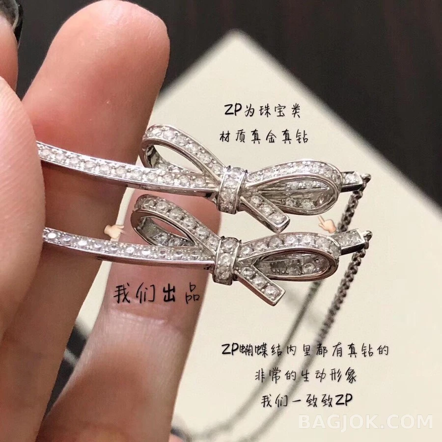 샤넬 샤넬 리본 다이아몬드 네크리스 상세 이미지