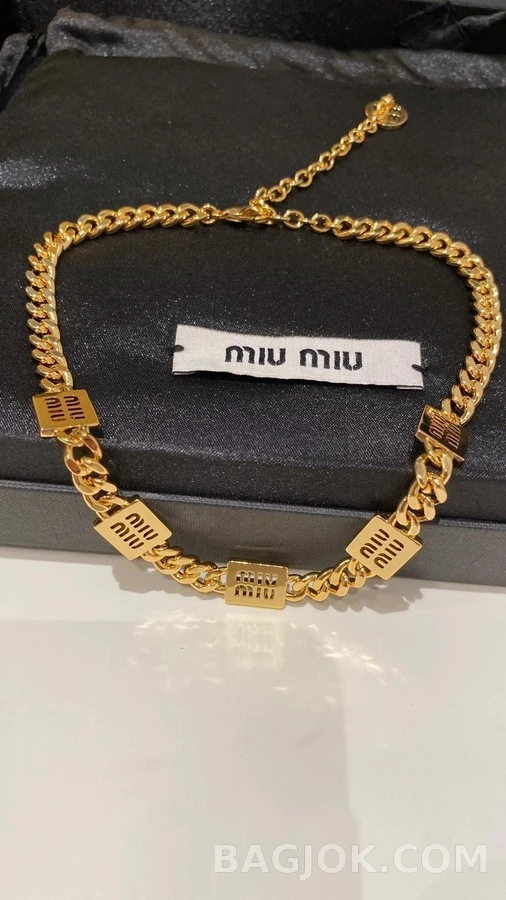 미우미우 미우미우 메탈 목걸이 상세 이미지