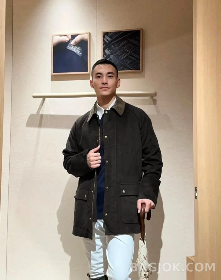 로로피아나 로로피아나 코듀로이 칼라 스웨이드 자켓 상세 이미지