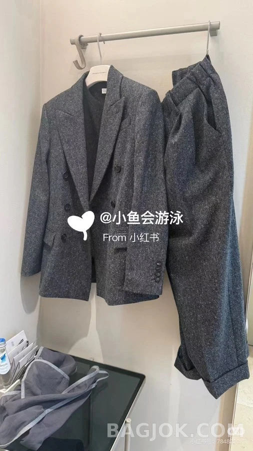 브루넬로 쿠치넬리 브루넬로 쿠치넬리 울 더블 버튼 자켓 상세 이미지
