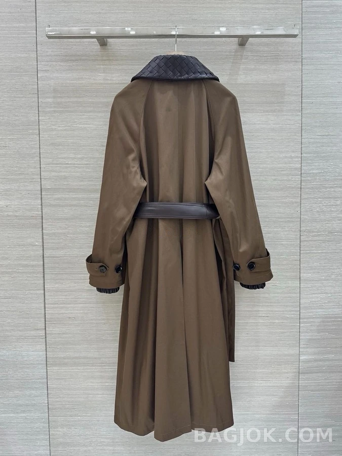 보테가베네타 보테가 베네타 위빙 레더 칼라 코트 상세 이미지