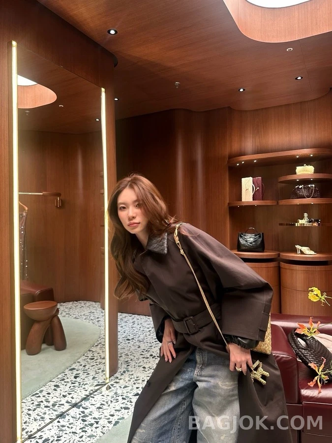 보테가베네타 보테가 베네타 위빙 레더 칼라 코트 상세 이미지