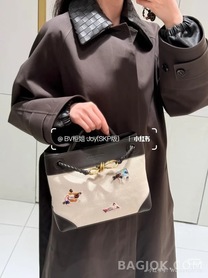 보테가베네타 보테가 베네타 위빙 레더 칼라 코트 상세 이미지