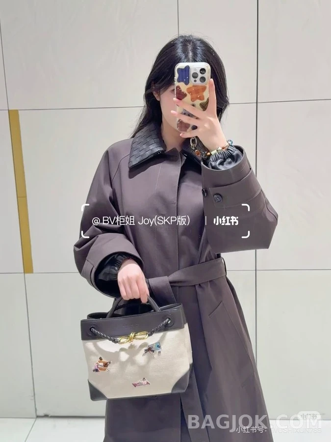 보테가베네타 보테가 베네타 위빙 레더 칼라 코트 상세 이미지