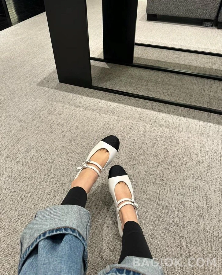 샤넬 샤넬 메리 제인 램스킨 플랫슈즈 상세 이미지