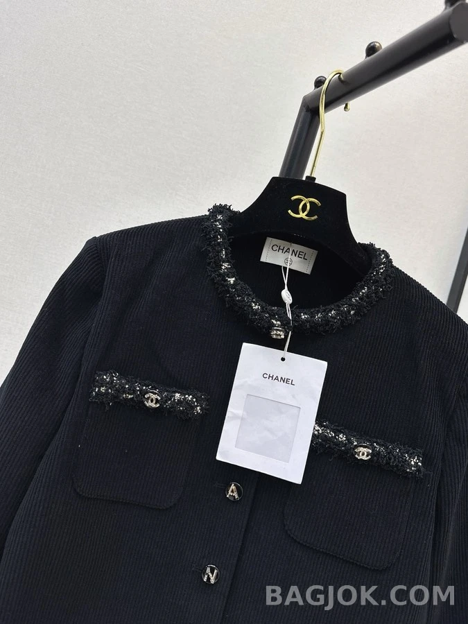 샤넬 샤넬 체크 칼라 자켓 상세 이미지