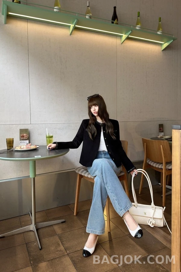 샤넬 샤넬 체크 칼라 자켓 상세 이미지