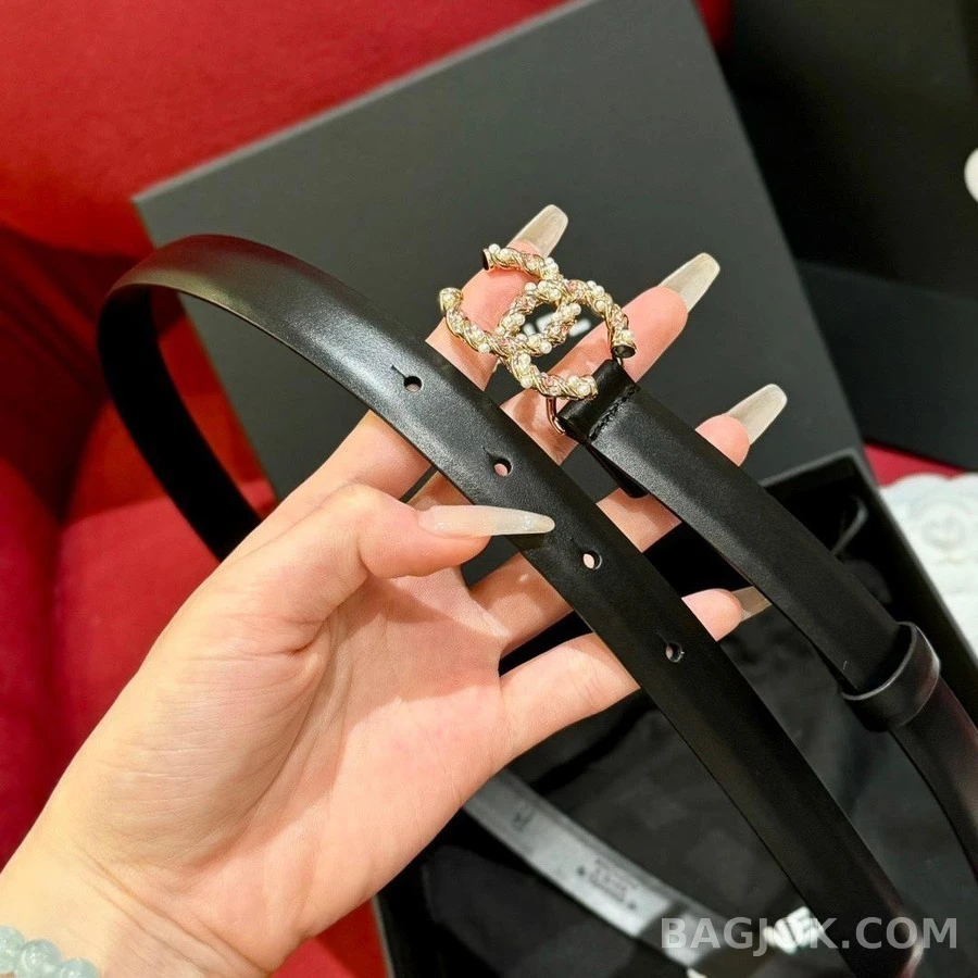 샤넬 샤넬 벨트 카프스킨 스트라스 상세 이미지