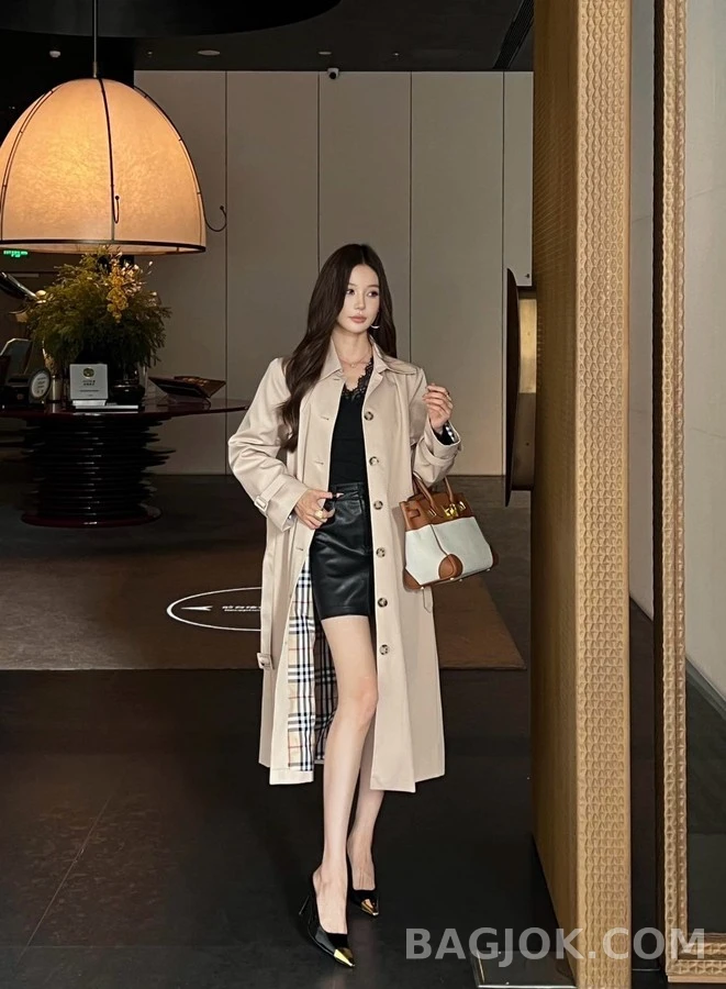 버버리 버버리 체크 안감 싱글 트렌치 코트 상세 이미지