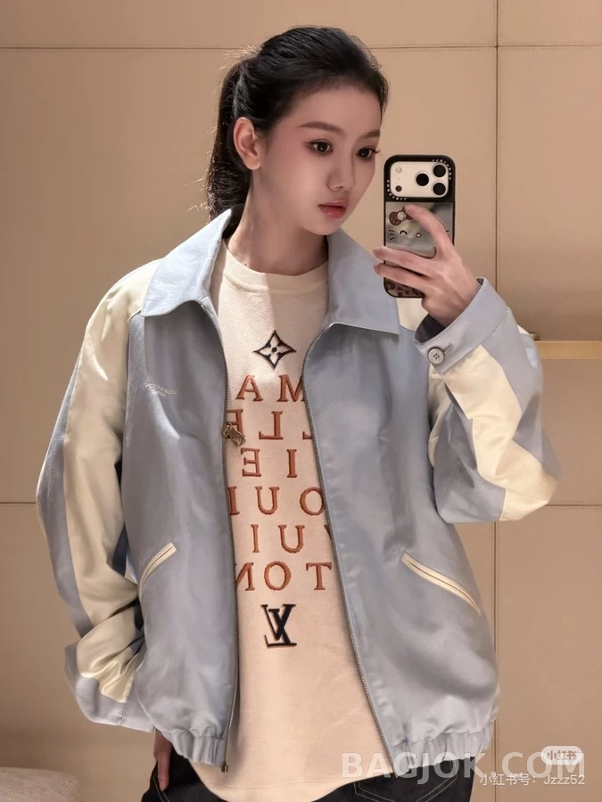 루이비통 루이비통 자수 배색 카라 자켓 상세 이미지
