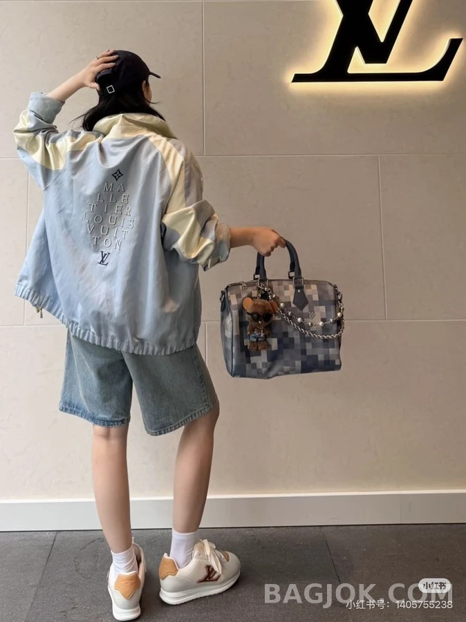 루이비통 루이비통 자수 배색 카라 자켓 상세 이미지