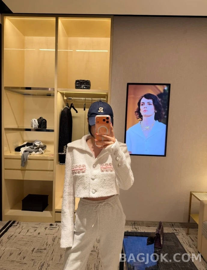샤넬 샤넬 트위드 비즈 크롭 자켓 상세 이미지