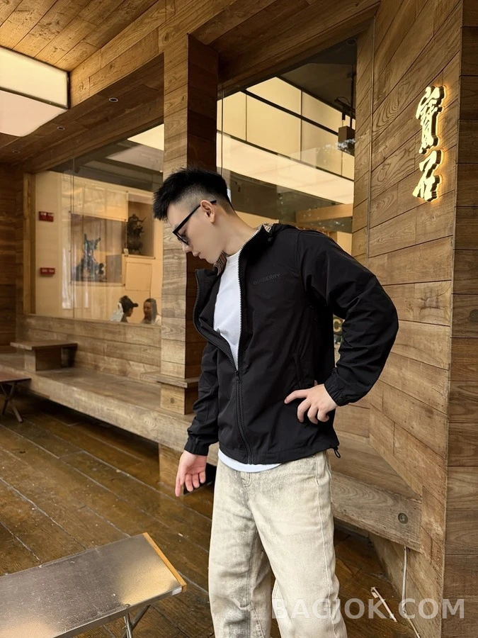 버버리 버버리 체크 라이닝 로고 후드 집업 상세 이미지