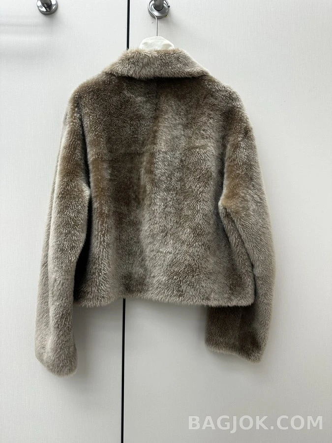 샤넬 샤넬 로고 버튼 피모 일체 자켓 상세 이미지