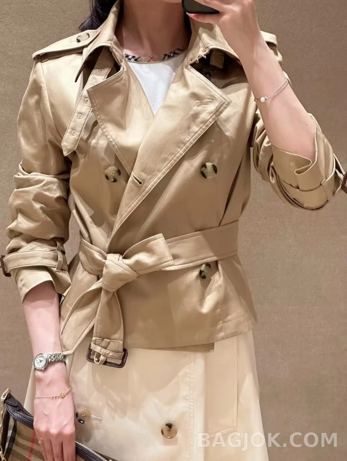 버버리 버버리 더블 브레스티드 숏 트렌치 자켓 상세 이미지