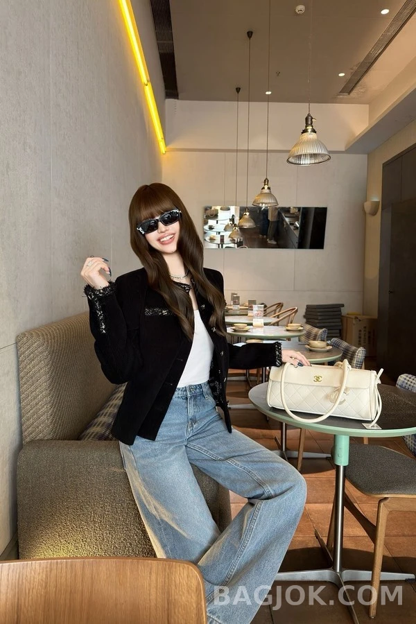샤넬 샤넬 코듀로이 트림 라운드넥 자켓 상세 이미지