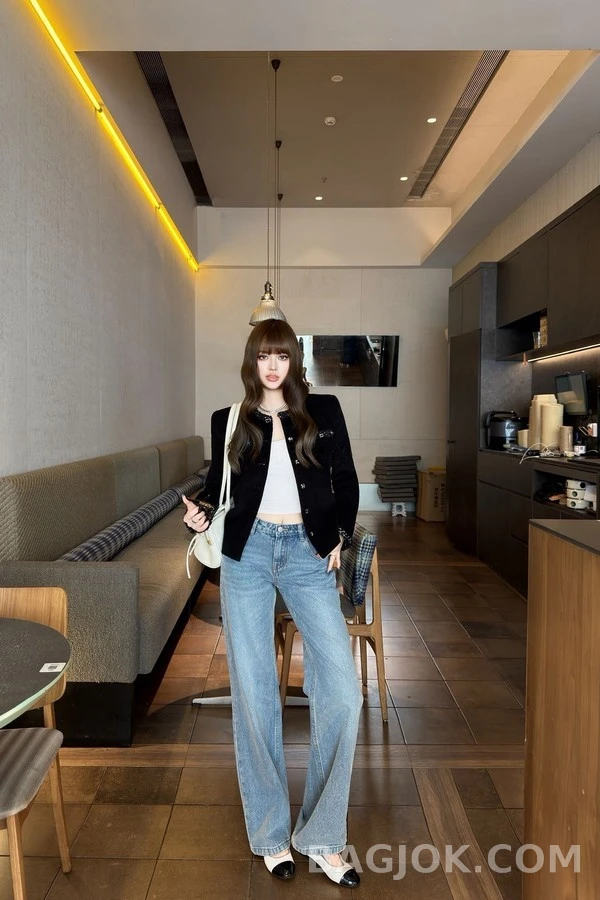 샤넬 샤넬 코듀로이 트림 라운드넥 자켓 상세 이미지