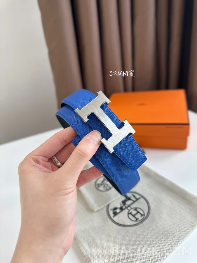 에르메스 에르메스 H Strie 리버서블 벨트 상세 이미지