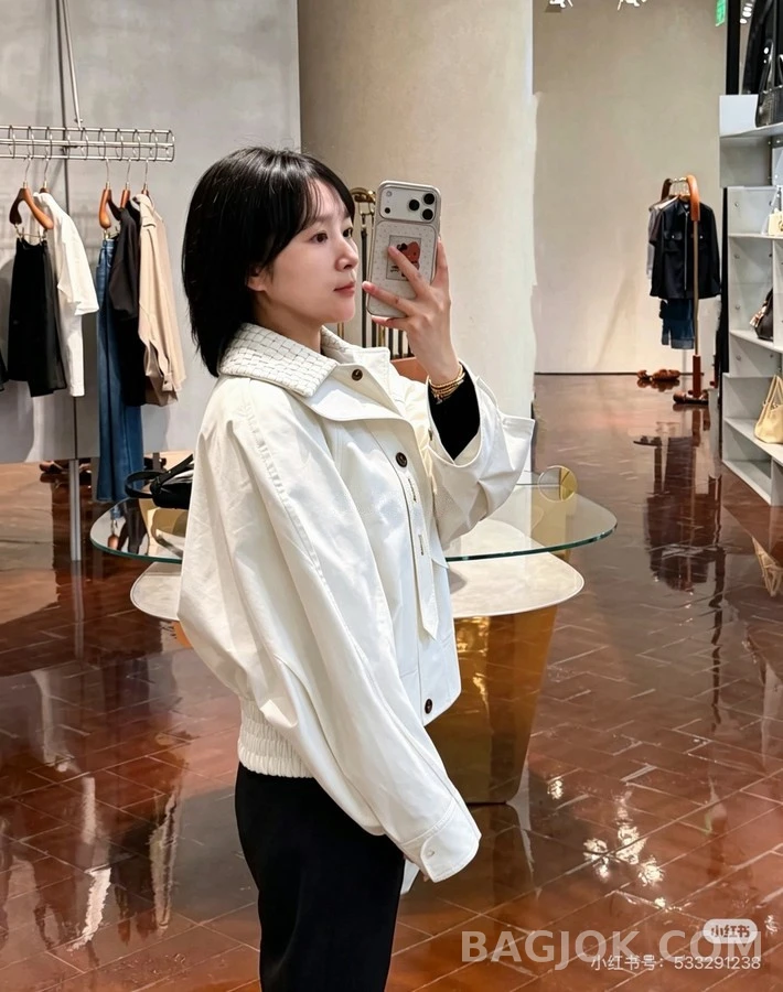 보테가베네타 보테가 베네타 위빙 레더 칼라 자켓 상세 이미지