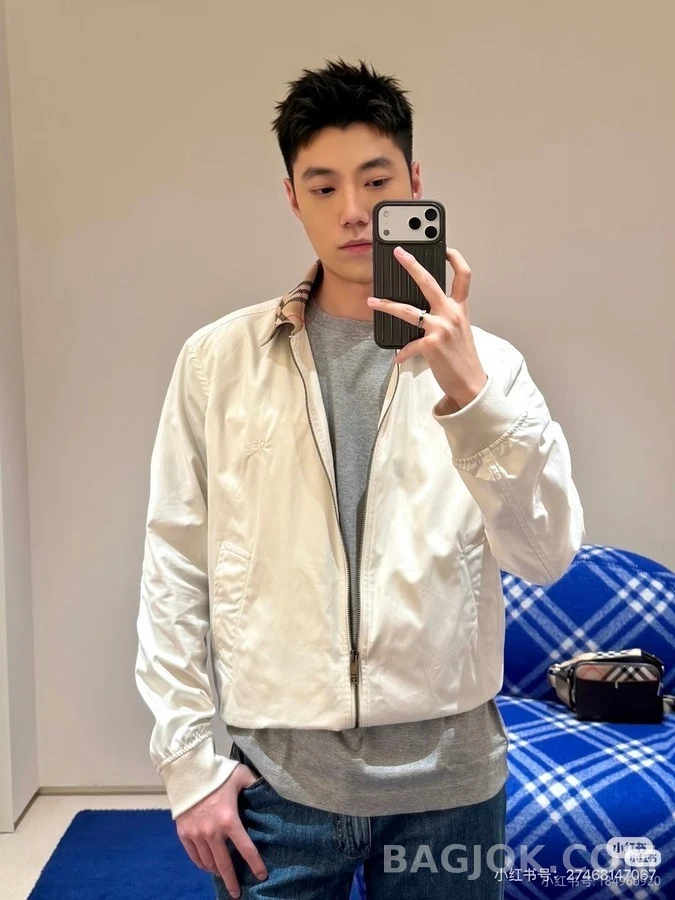 버버리 버버리 체크 카라 자수 자켓 상세 이미지