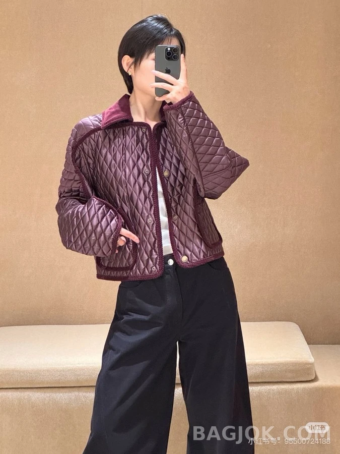 버버리 버버리 다이아몬드 퀼팅 코듀로이 카라 자켓 상세 이미지