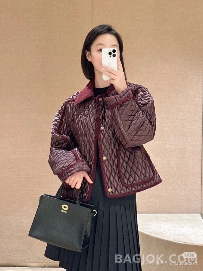 버버리 버버리 다이아몬드 퀼팅 코듀로이 카라 자켓 상세 이미지