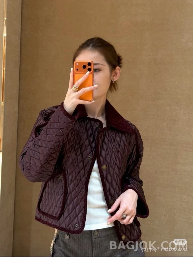버버리 버버리 다이아몬드 퀼팅 코듀로이 카라 자켓 상세 이미지
