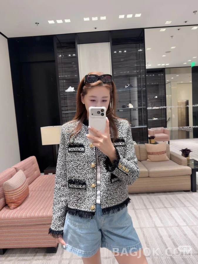 샤넬 샤넬 트위드 프릴 자켓 상세 이미지