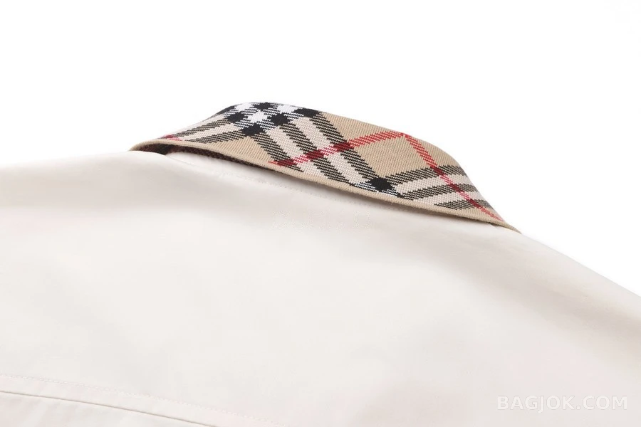 버버리 버버리 체크 카라 자수 해링턴 자켓 상세 이미지