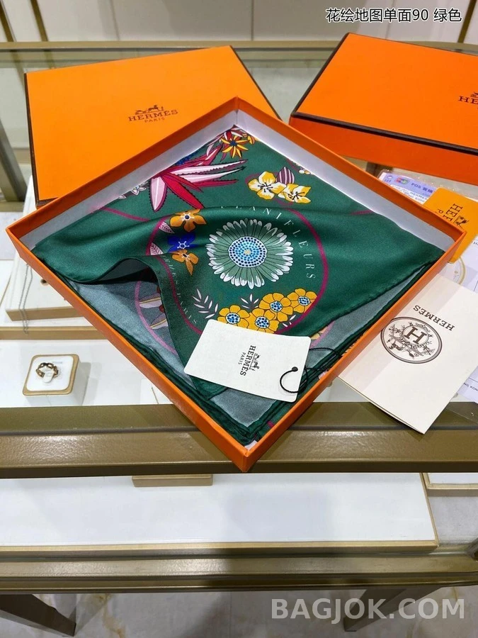에르메스 에르메스 플랑플뢰르 90 스카프 상세 이미지