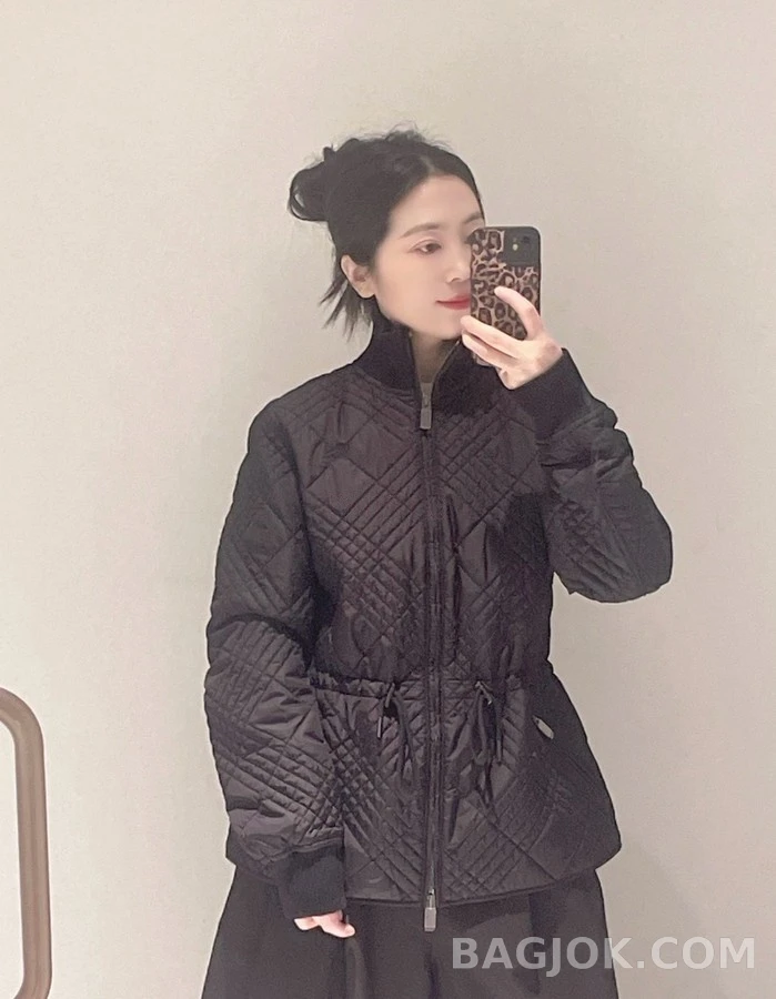 버버리 버버리 다이아몬드 퀼팅 스탠드넥 드로스트링 자켓 상세 이미지