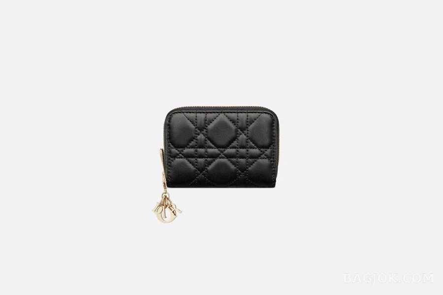 디올 디올 LADY DIOR Voyageur 양가죽 스몰 동전 지갑 상세 이미지