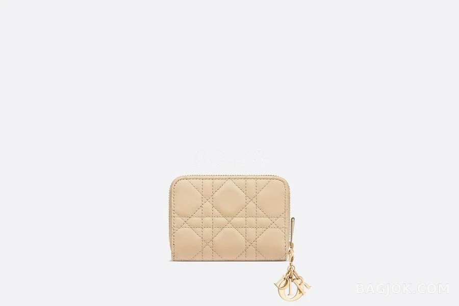 디올 디올 LADY DIOR Voyageur 양가죽 스몰 동전 지갑 상세 이미지