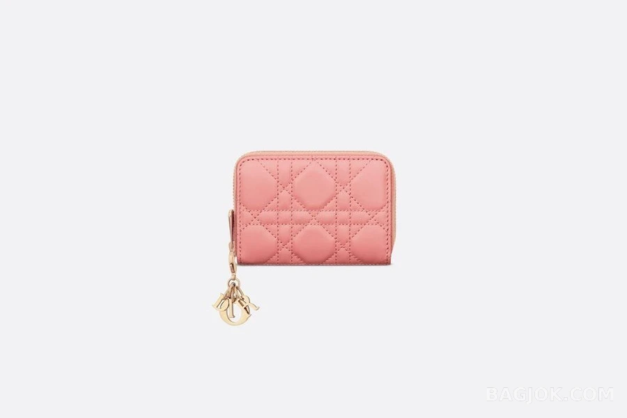 디올 디올 LADY DIOR Voyageur 양가죽 스몰 동전 지갑 상세 이미지