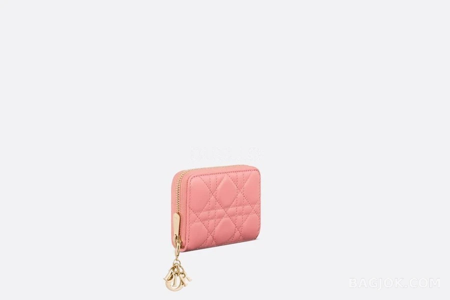 디올 디올 LADY DIOR Voyageur 양가죽 스몰 동전 지갑 상세 이미지