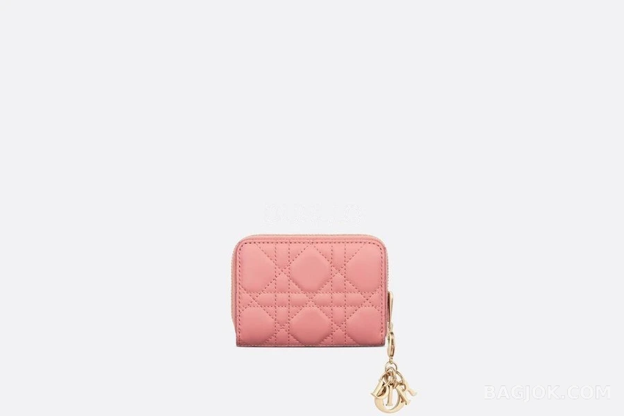 디올 디올 LADY DIOR Voyageur 양가죽 스몰 동전 지갑 상세 이미지