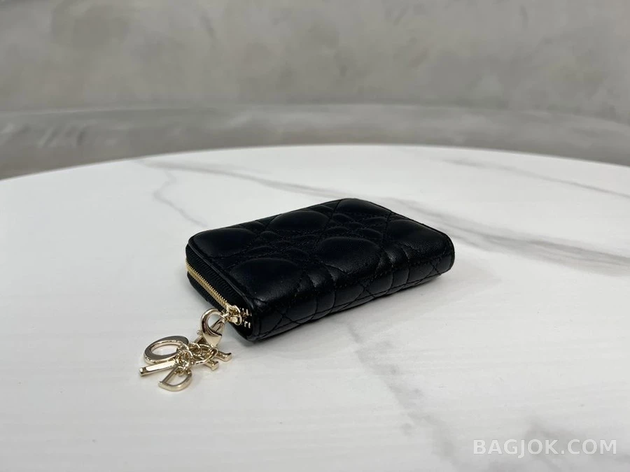 디올 디올 LADY DIOR Voyageur 양가죽 스몰 동전 지갑 상세 이미지