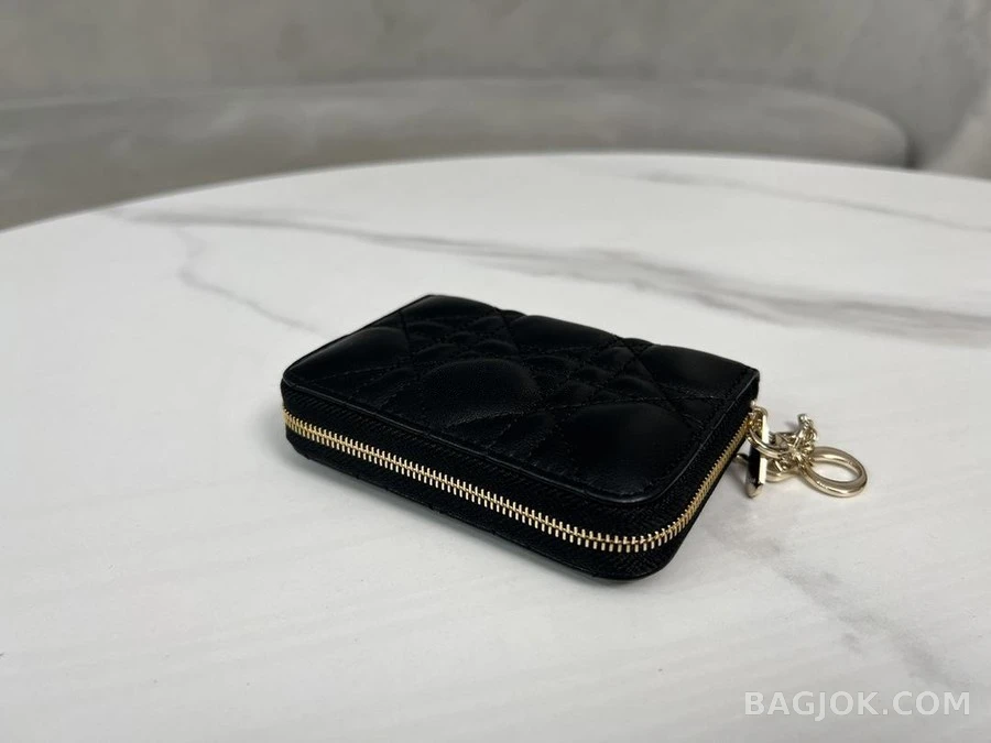 디올 디올 LADY DIOR Voyageur 양가죽 스몰 동전 지갑 상세 이미지