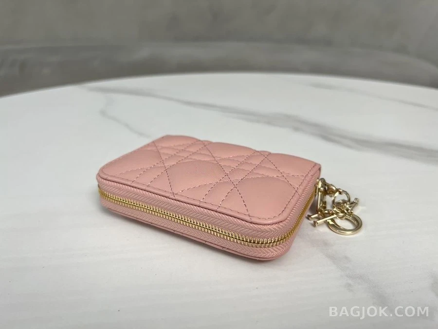 디올 디올 LADY DIOR Voyageur 양가죽 스몰 동전 지갑 상세 이미지
