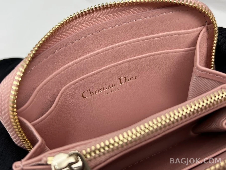 디올 디올 LADY DIOR Voyageur 양가죽 스몰 동전 지갑 상세 이미지