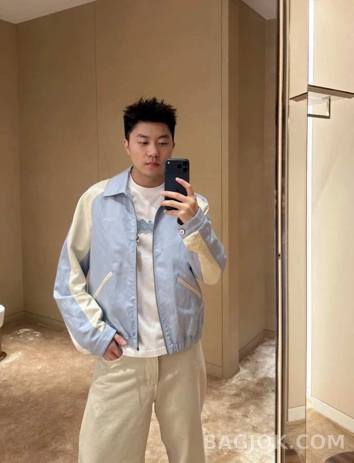 루이비통 루이비통 투톤 자수 바시티 자켓 상세 이미지