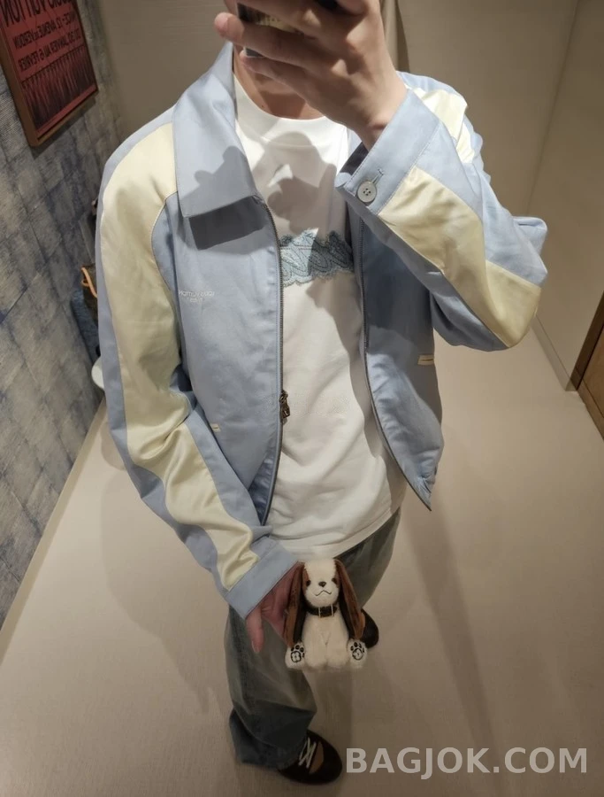 루이비통 루이비통 투톤 자수 바시티 자켓 상세 이미지