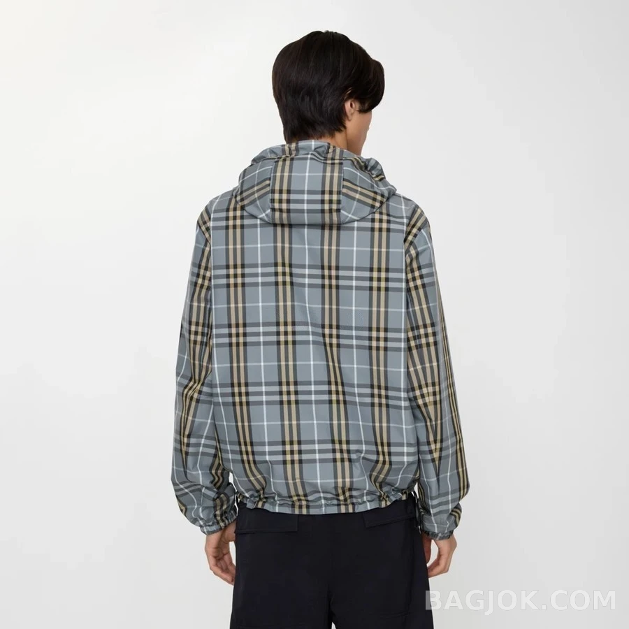 버버리 버버리 체크 후드 양면 자켓 상세 이미지