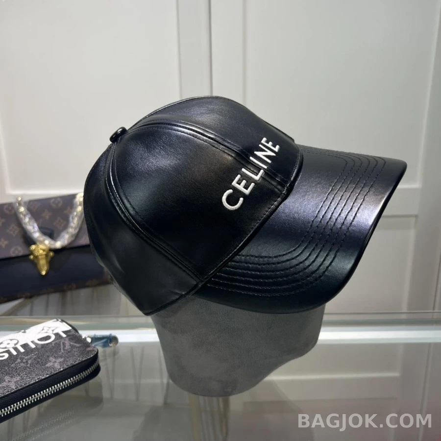 셀린느 셀린느 Celine 레더 베이스볼 캡 상세 이미지