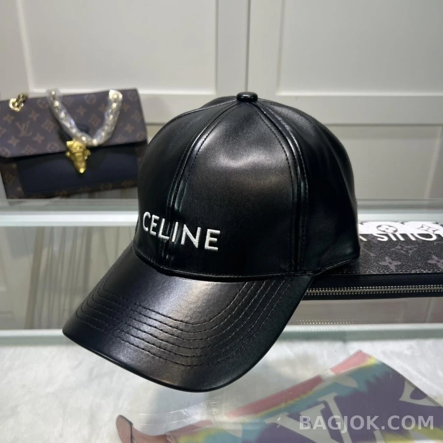 셀린느 셀린느 Celine 레더 베이스볼 캡 상세 이미지