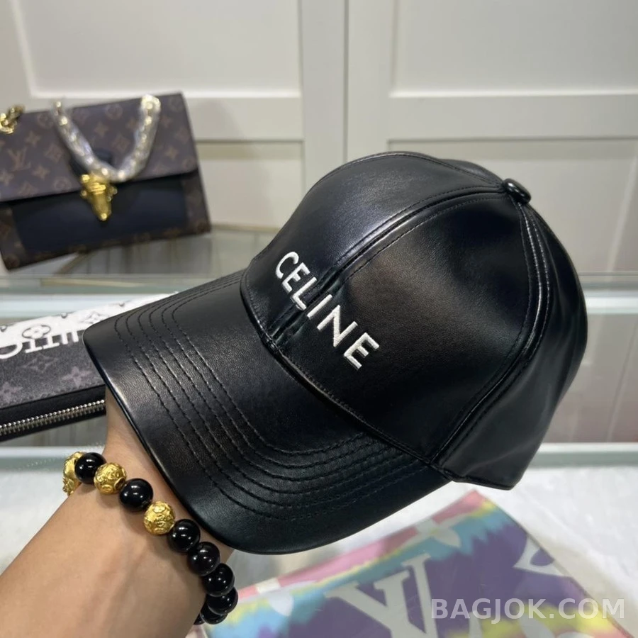 셀린느 셀린느 Celine 레더 베이스볼 캡 상세 이미지