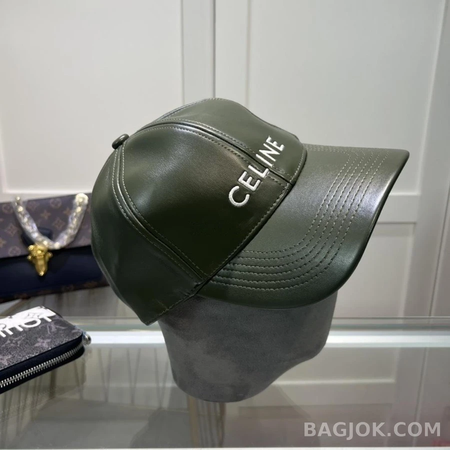 셀린느 셀린느 Celine 레더 베이스볼 캡 상세 이미지