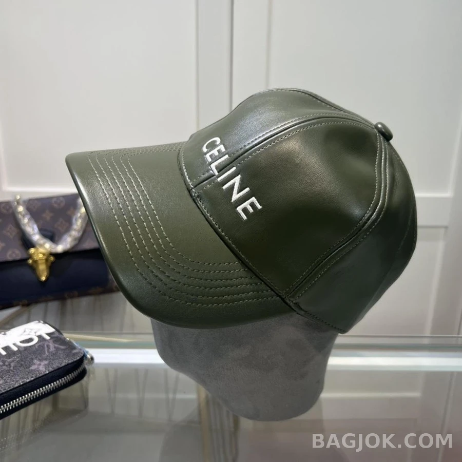 셀린느 셀린느 Celine 레더 베이스볼 캡 상세 이미지