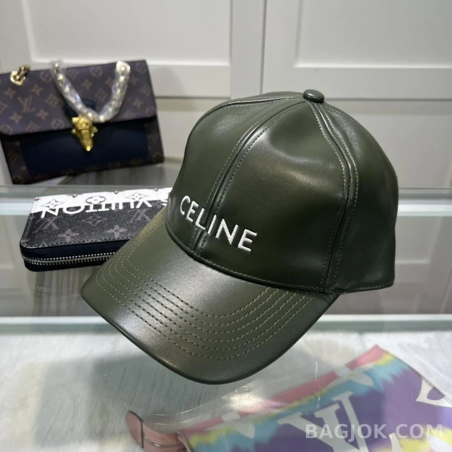 셀린느 셀린느 Celine 레더 베이스볼 캡 상세 이미지