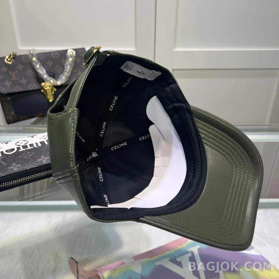 셀린느 셀린느 Celine 레더 베이스볼 캡 상세 이미지
